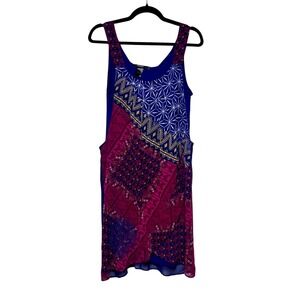 Desigual Boho Patchwork Tunic Dress Womens Size M/EU40 Y2K Indie Lagenlook Chic